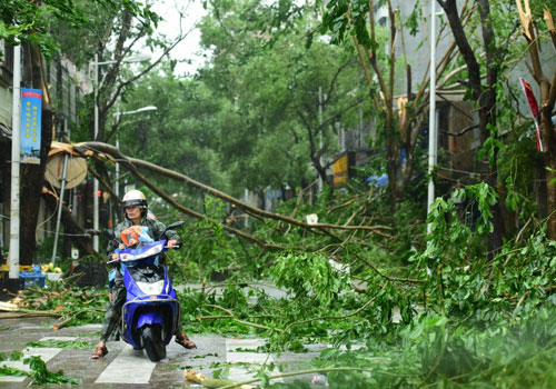 台风"莎莉嘉"在海南登陆
